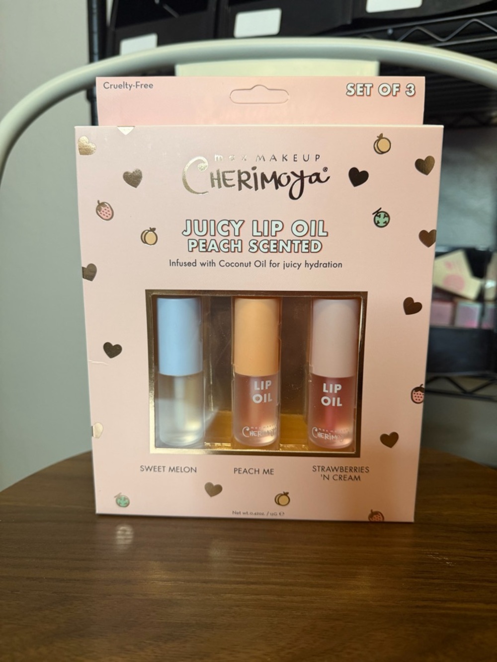Juicy Lip Oil Set - Peach Scented (Pink, Peach, Light Red)